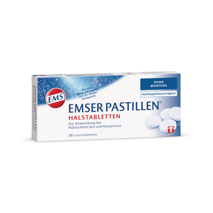 Emser Pastillen ohne Menthol in der Verpackung
